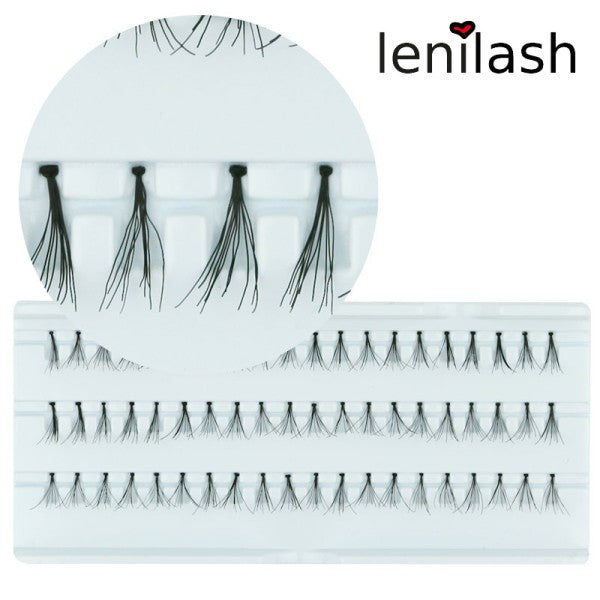 Lenilash Ciglia singole Flare corte nere circa 10 mm