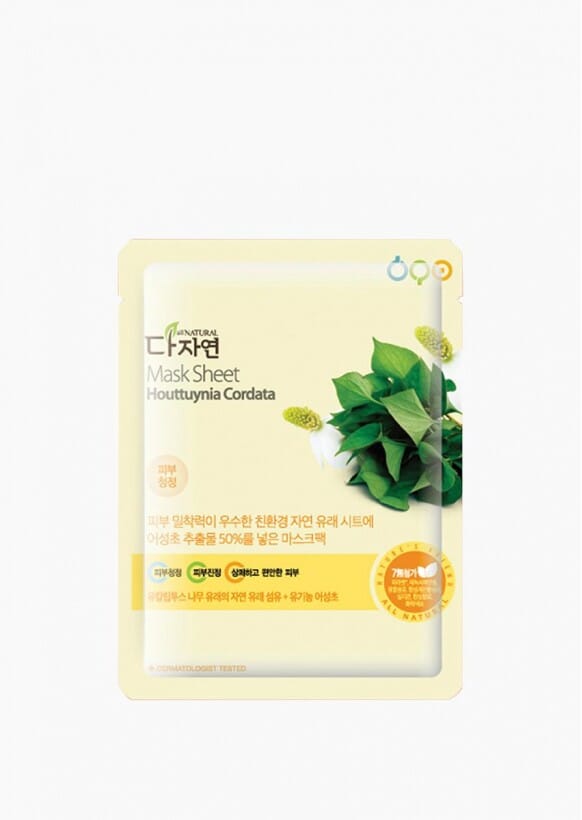 Mask Sheet Houttuynia Cordata Maschera Viso All Natural